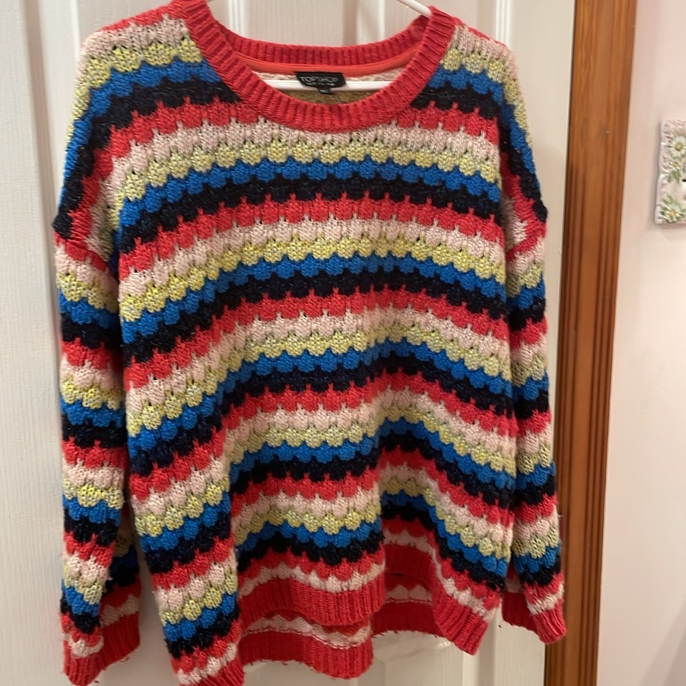 Topshop Multicolour Scale Knit jumper sweater